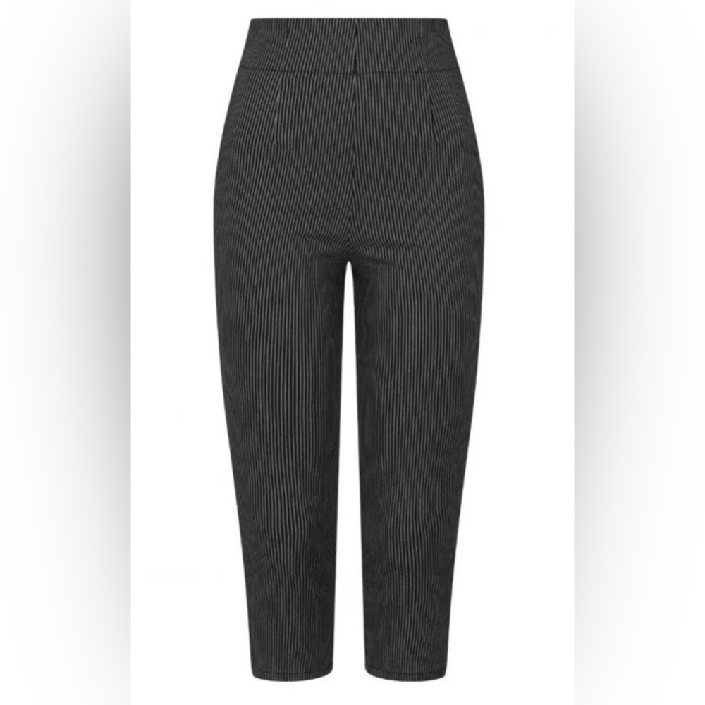 Hell Bunny Jack Pinstripe Black Capris 🖤 - Picture 5 of 5